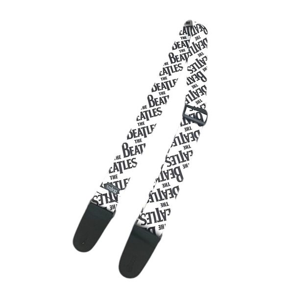 The Beatles - Black and White Adjustable Guitar Strap - Picture 1 of 7